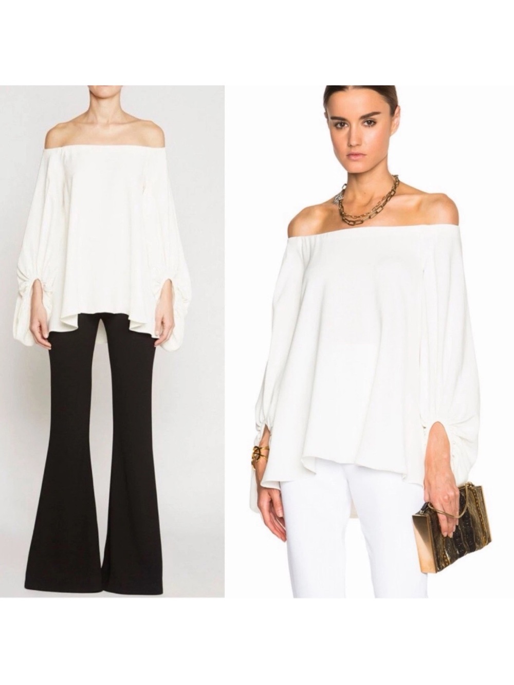 NWT Camilla & Marc Magnetism Top in White Crepe Size 8